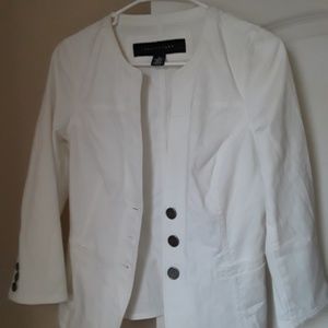 Apostrophe white denim jacket